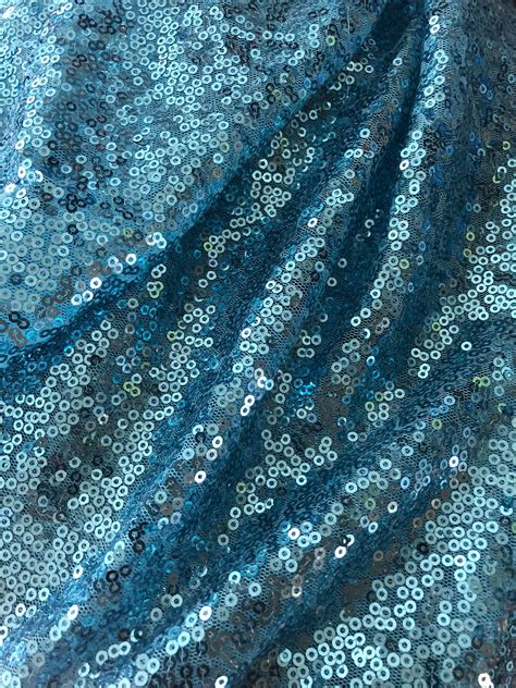 light blue sequin fabric sequins fabric full sequin  mesh etsy