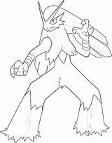Blaziken Pokemon Luchando sketch template