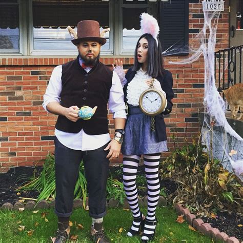 diy march hare and white rabbit alice in wonderland costumes fall for halloween alice im