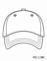 Baseball Coloring Pages Hat Gear Uniform Shirt Color sketch template