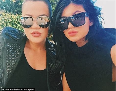 kylie jenner proves where she gets her pout from alongside khloe