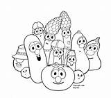 Coloring Pages Veggie Tales Pickle Giant Dave Kids Color Printable Colouring Veggietales Sheets Popular Library Print sketch template