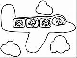 Coloring Transportation Pages Air Cartoon Plane Airplane Kids Colouring Printable Clip Clipart Cartoons Preschool Cliparts Bus Color Train School Sheets sketch template