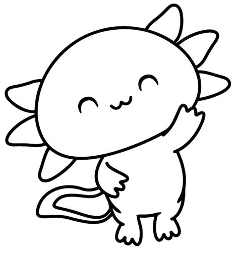 axolotl coloring pages coloring pages  kids  adults