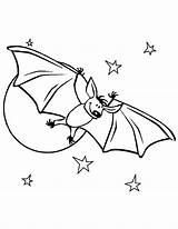 Coloring Night Pages Bats Cute Starry Time Bat Animal Color Getcolorings Outline Happy Choose Board sketch template