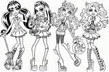 Coloring Monster High Pages Printables Popular sketch template