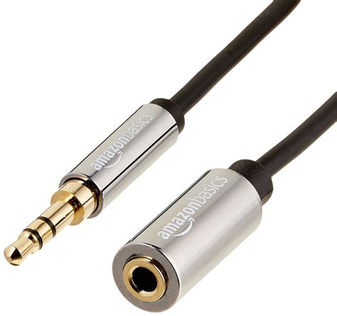 amazon basics mm male  female stereo audio extension adapter cable  feet buy