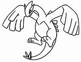 Lugia Pokémon sketch template
