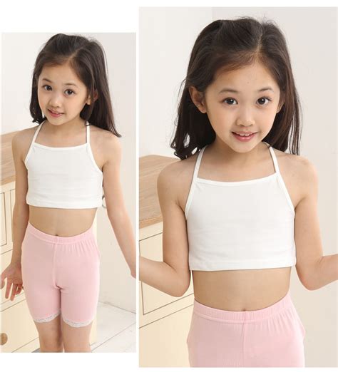 1 pc girls small vests developing girl s bra cotton lycra underwear for