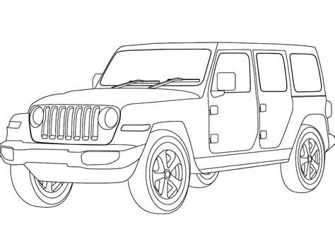 lifted jeep rubicon coloring pages coloring pages