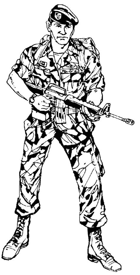 pin  army coloring pages