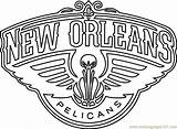 Orleans Pelicans Coloring Pages Nba Color Getcolorings Coloringpages101 Printable sketch template