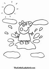 Coloring Pig Peppa Pages Muddy Puddle Puddles Jumping Colouring Trace Template Bubakids Thousand Photographs Through Online Designlooter Drawings 13kb 2010 sketch template