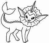 Vaporeon Ausmalen Eevee Lineart Vulpix Pikachu Zeichnungen Niedliche Espeon Print sketch template