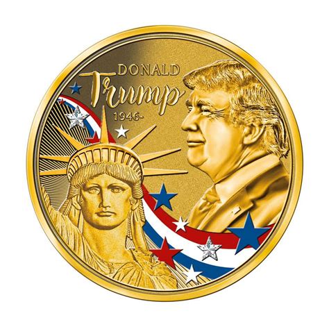 donald trump colossal commemorative coin gold layered gold american mint