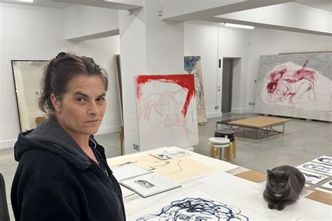 tracey emin draws  portraits  women  national portrait gallery doors  independent