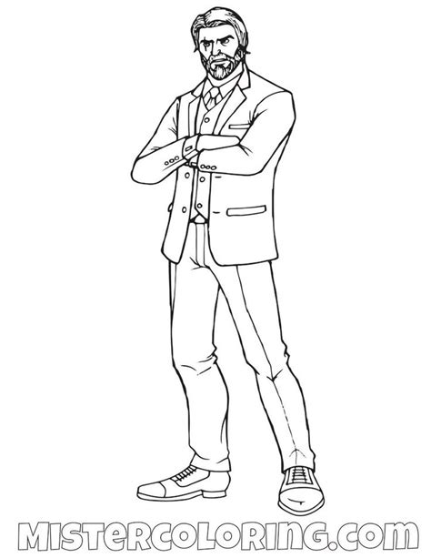 john wick fortnite coloring page   coloring pages  kids