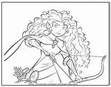 Coloring Brave Pages Merida Disney Horse Angus Top sketch template