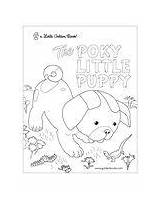 Puppy Little Coloring Poky Golden Pages Book Pokey Birthday Parties Books Puppies sketch template