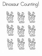 Counting Coloring Pages Sheet Printable Dinosaur Book Educational Noodle Kids Color Cursive Twisty sketch template