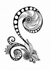 Zen Coloring Pages Adults Abstract Flowers Pattern Stress Anti Inspired Antistress Paisley Doodles Element Henna Mehndi Mandala Adult Relaxation Printable sketch template
