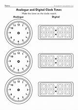 Clock Digital Worksheets Analogue Time Times Blank Clocks Sparklebox Printable Hour Telling Match Maths Shape Printables Simple Preview Teaching Faces sketch template