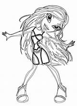 Bratz Funky Coloring Pages Printables Fun Coloriage Printable sketch template