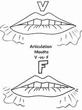 Coloring Articulation Mouths Pages Phonology Speech sketch template