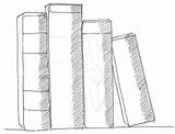 Books Drawing Draw Book Easy Shelf Drawings Bookshelf 3d Step Shelves Reading Kids Read People Stand sketch template