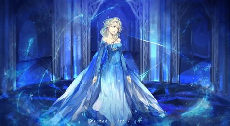 Blonde Hair Blue Blue Eyes Braids Dress Elsa Frozen