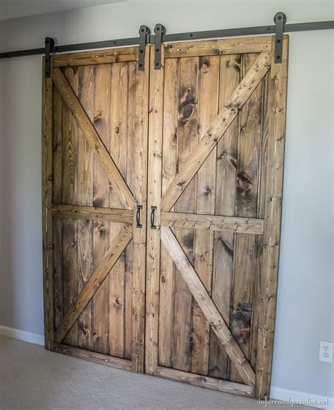 diy sliding double barn doors reclaimed wood infarrantlycreative