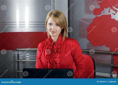 attractive news television presenter editorial photo image  host newscaster