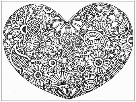 heart pictures  color  adult realistic coloring pages