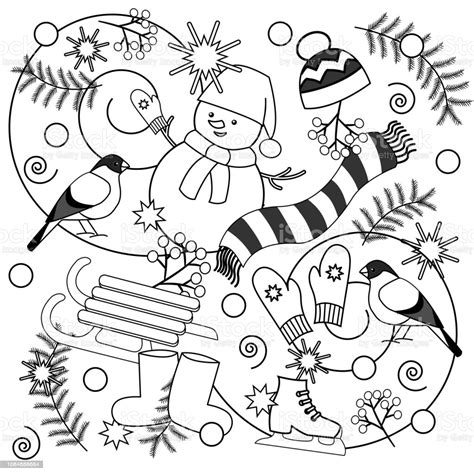 winter pages  presc coloring pages