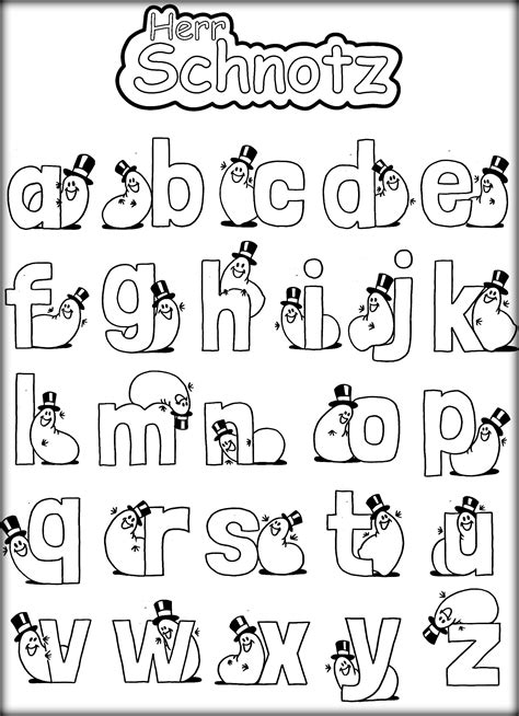 alphabet abc letters coloring page coloring pages
