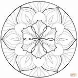 Mandala Coloring Flower Pages Mandalas Drawing Printable Supercoloring Pattern Circular Tattoo sketch template