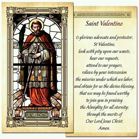 pin  lori  saints catholic prayers catholic faith saint valentine