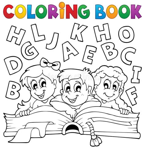 cartoon abc letters  open book stock vector illustration