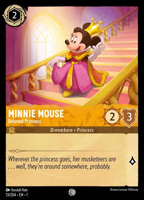 minnie mouse beloved princess  disney lorcana card details
