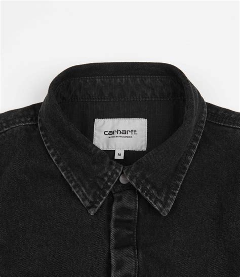 carhartt monterey shirt jacket black flatspot