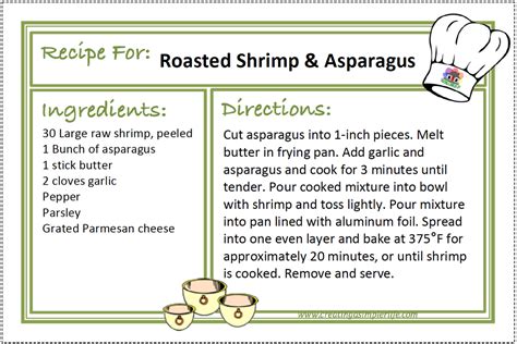 simple recipes  printable  recipe cards   category