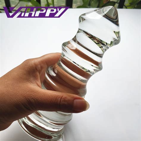 50 65mm Large Glass Anal Plug Dildo Huge Butt Plug Fake Big Crystal