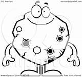 Asteroid Smiling Coloring Clipart Cartoon Depressed Outlined Vector Thoman Cory Regarding Notes Royalty Clipartof sketch template
