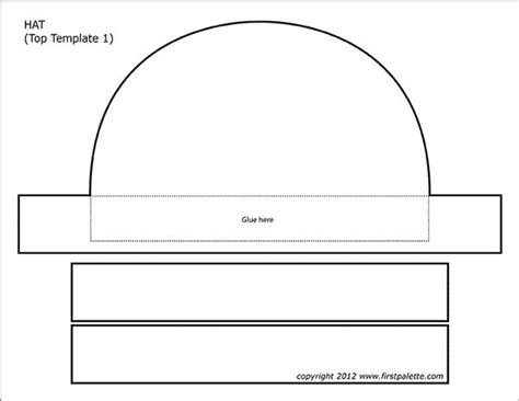 paper hats  printable templates coloring pages firstpalette
