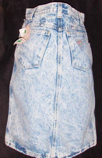 Preppy 80s High Waisted Acid Wash Mini Denim Jeans Skirt Nwt Xs Xxs