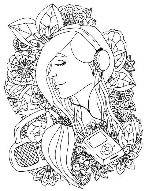 vsco girl vacation coloring page  printable coloring pages  kids