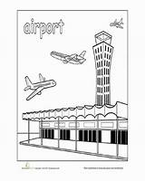 Airport Coloring Community Places Pages Town Worksheet Colouring Education Color Paint Helpers Preschool Kids Choose Board Printables Theme City Drawing sketch template