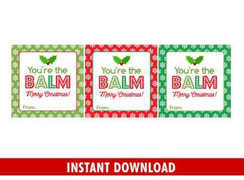 youre  balm gift tag idea printable lip balm square label happy