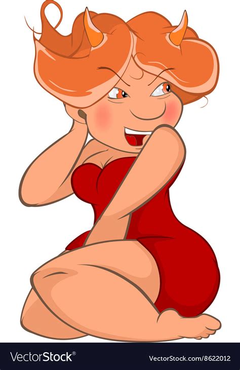 cute sexy devil cartoon character royalty free vector image