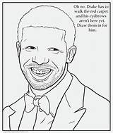 Coloring Pages Drake Book Funny Rap Color Minaj Nicki Rapper Weird Cartoon Insane Print Hop Hip Books Eyebrows Rappers Colouring sketch template